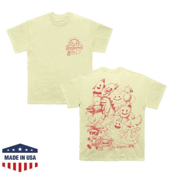Kaskade Merch Store Sunsoaked Character Sketch Tee Yellow