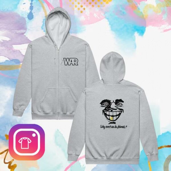 War Official Merch Store War Wcwbf Zip Hoodie