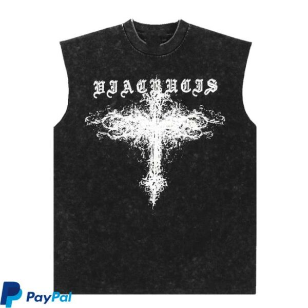 G59recordsmerchandise Store Lb Glitch Cross Sleeveless Tee