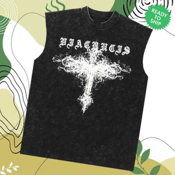 G59recordsmerchandise Store Lb Glitch Cross Sleeveless Tee