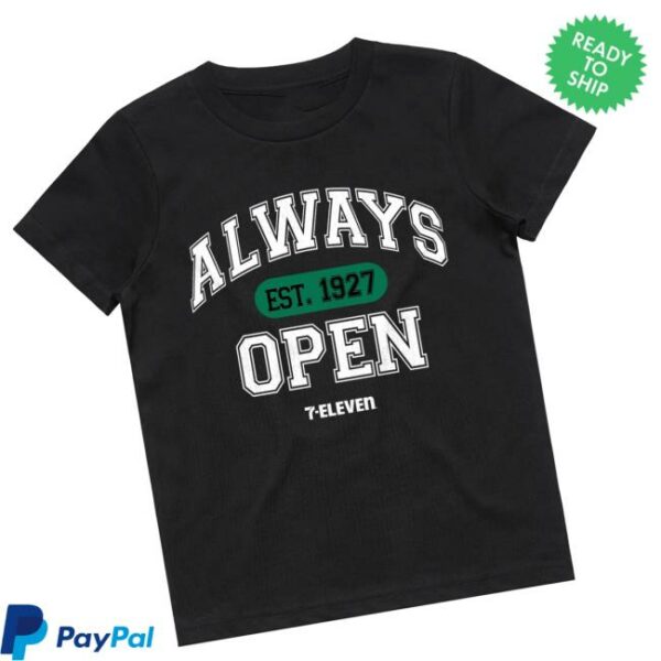 7Collection Store Merch Always Open Gym Kids Tee