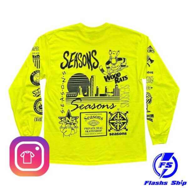Seasons Skate Shop Store Seasons Logo Vomit LS Tee