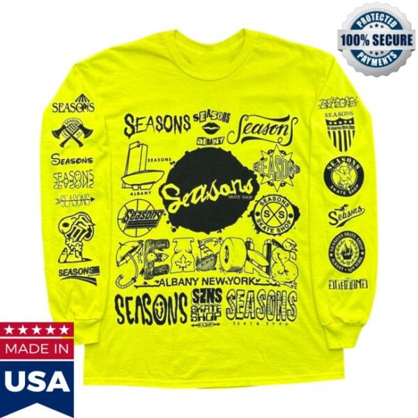 Seasons Skate Shop Store Seasons Logo Vomit LS Tee