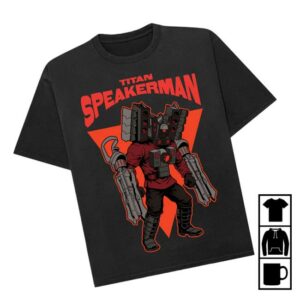 Skibidi Toilet Store Merch Titan Spearkerman Illustration Unisex Tee