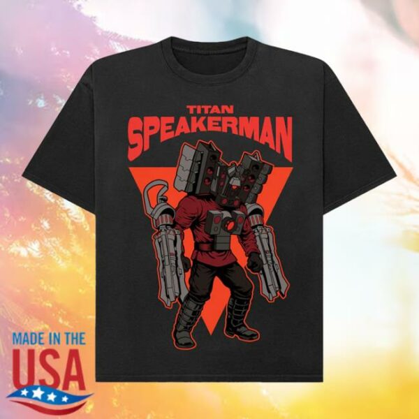 Skibidi Toilet Store Merch Titan Spearkerman Illustration Unisex Tee