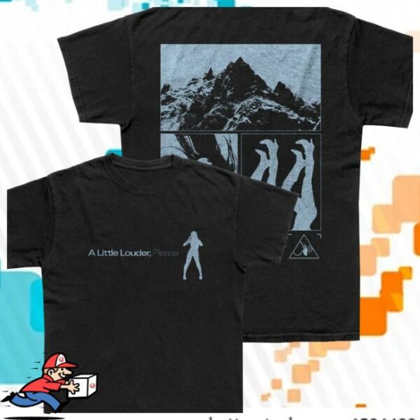 Rose Gray Music Store Merch A Little Louder, Please Black Album T-Shirt