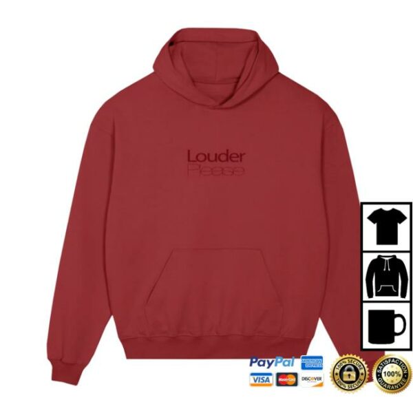 Rose Gray Music Store Merch Louder Please Hoodie