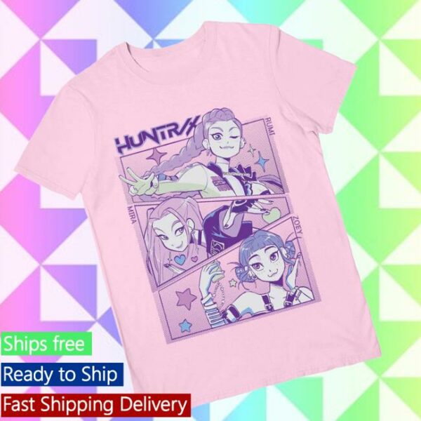 Cool Store Merch Pyramid Kpop Demon Hunters Huntrix Pink T-Shirt