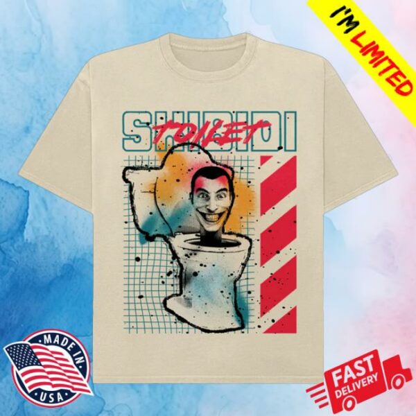 Skibidi Toilet Merch Store Splatter Paint Toilet Unisex Tee