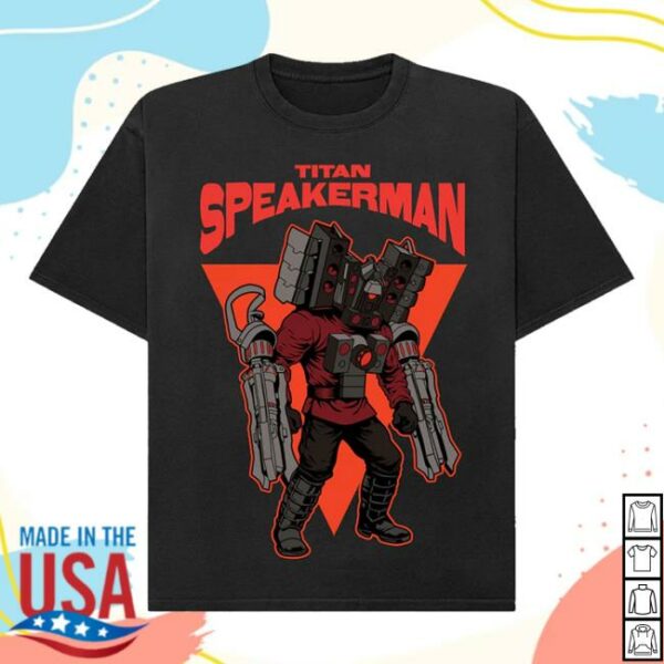 Skibidi Toilet Merch Store Titan Spearkerman Illustration Unisex Tee