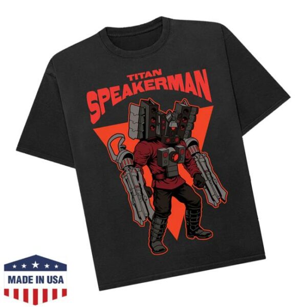 Skibidi Toilet Merch Store Titan Spearkerman Illustration Unisex Tee