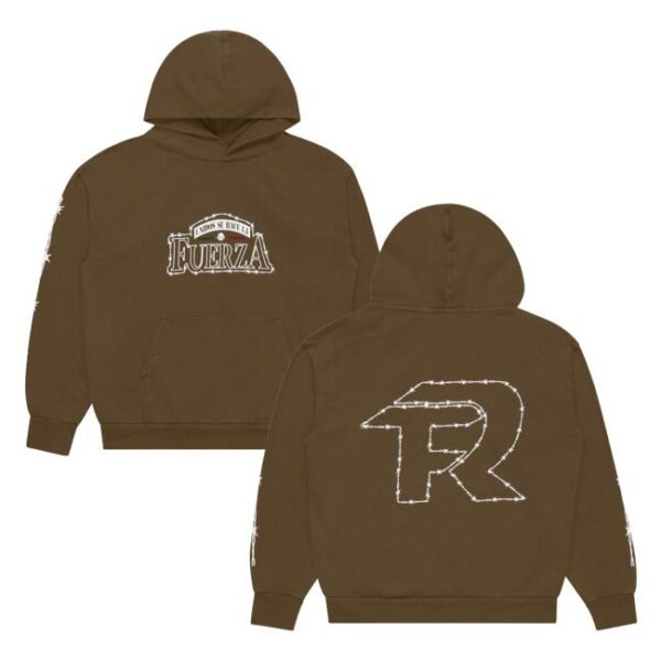 Fuerza Regida Merch Store Fuerzas Unidas Hoodie Brown