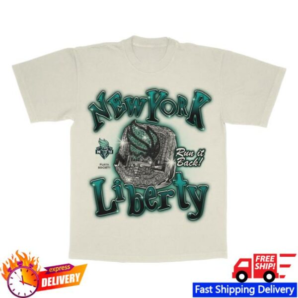 Playa Society Merch Store Playa Society New York Liberty Championship Ring T-Shirt