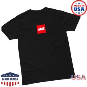 Sk8 Clothing Store Merch Sk8 Box Logo Black Red Tee