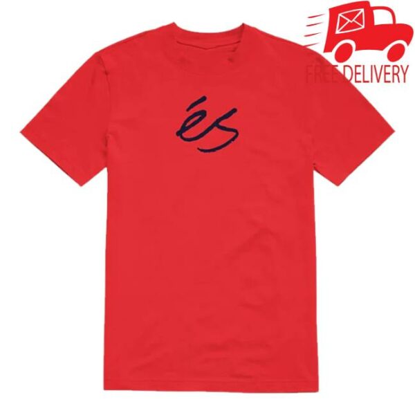 Sk8 Clothing Store Merch Es Script Mid Red Navy Tee
