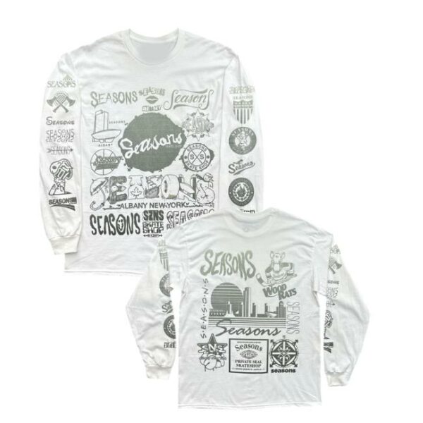 Seasonsskate Shop Store Seasons Logo Vomit Ls Tee