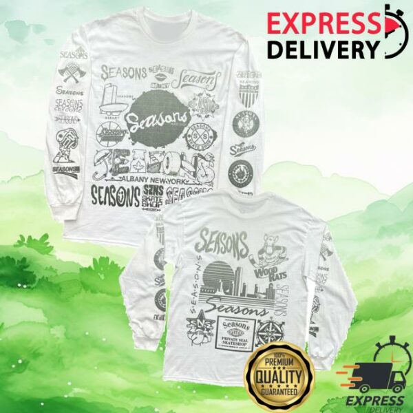 Seasonsskate Shop Store Seasons Logo Vomit Ls Tee