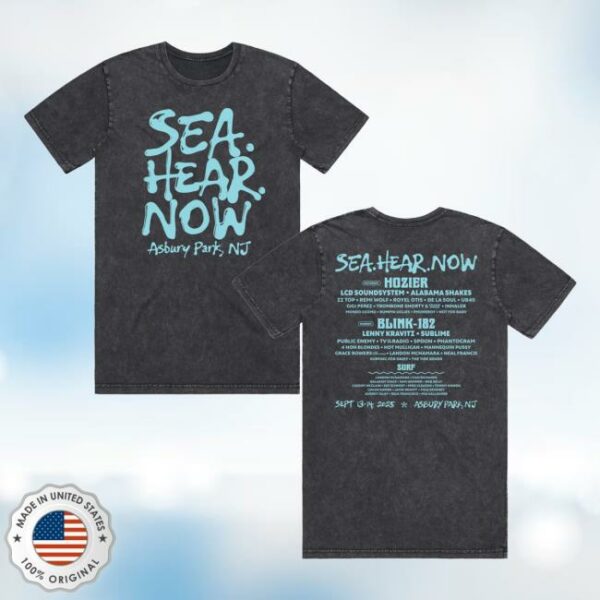 Sea Hear Now Festival Merch Store Wave Lineup Tee