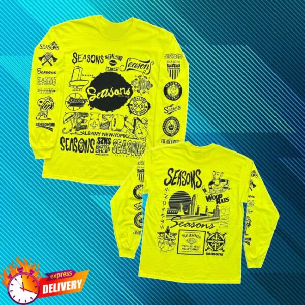 Seasonsskate Shop Store Seasons Logo Vomit Ls Tee