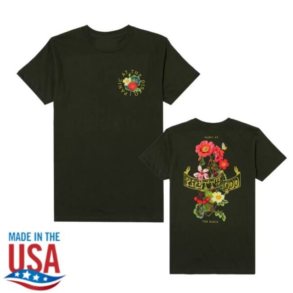 Hot Topic Merch Store Panic At The Disco Pretty Odd Flowers T-Shirt