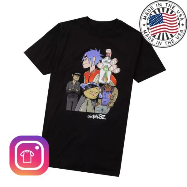 Hot Topic Merch Store Gorillaz Group Poster T-Shirt