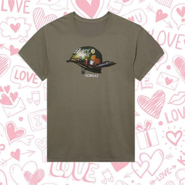 Hot Topic Merch Store Gorillaz Dirty Harry Helmet T-Shirt