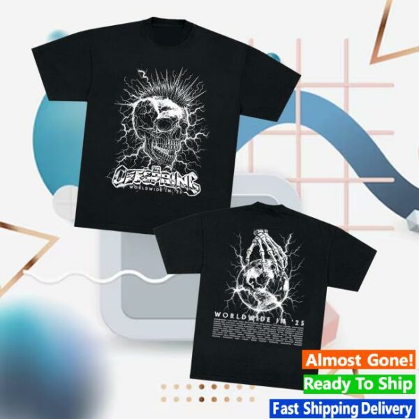 Offspring Store Merch Mohawk Skull 2025 Tour Tee