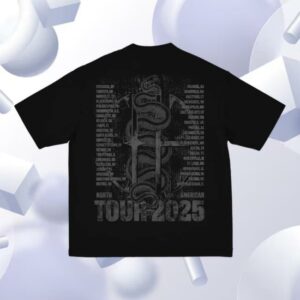 Pantera Store Merch Black Snake Cfh 2025 Tour T-Shirt