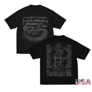 Pantera Store Merch Black Snake Cfh 2025 Tour T-Shirt