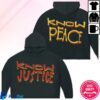 kenny barriers worldwide store merch know justice know peace aged hoodie wd