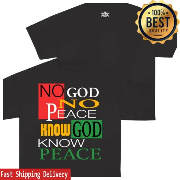 Barriers Worldwide Store Merch No God No Peace Aged T-Shirt