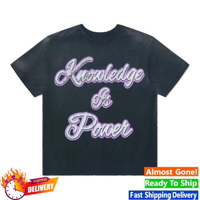 kenny barriers worldwide store merch knowledge is power vintage ringer tee