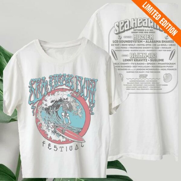 Sea Hear Now Festival Store Merch Skeleton Lineup Tee