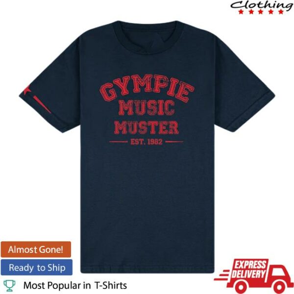 Gympie Music Muster Store Merch Muster College Navy T-Shirt