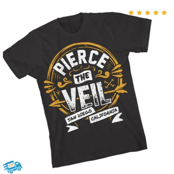 Twisted Thread Store Merch Pierce The Veil Orange Seal Black T-Shirt