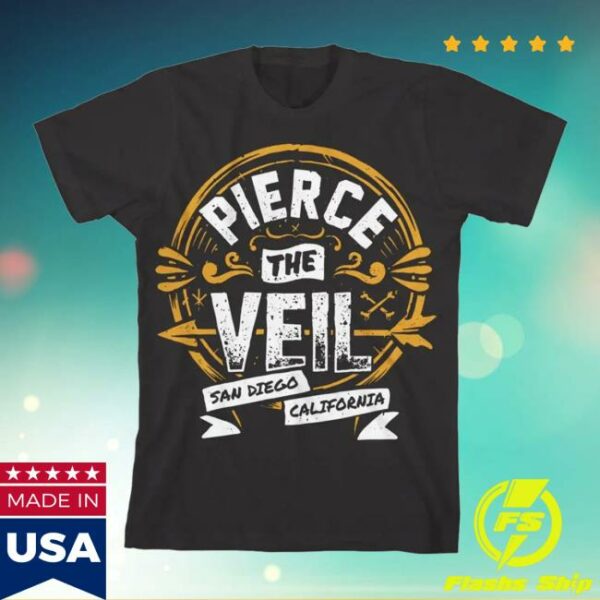 Twisted Thread Store Merch Pierce The Veil Orange Seal Black T-Shirt
