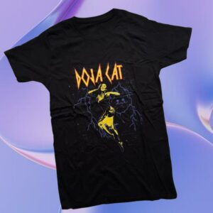 Twisted Thread Store Merch Doja Cat Lightning Planet Black T-Shirt
