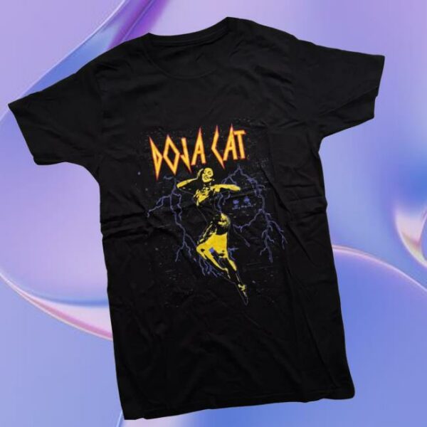Twisted Thread Store Merch Doja Cat Lightning Planet Black T-Shirt
