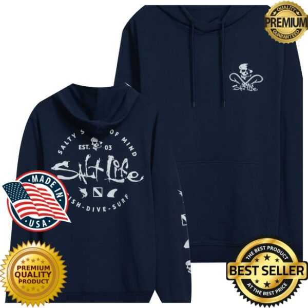 Saltlife Store Merch Men’S Iconic Badge Hoodie