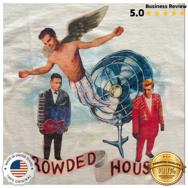 Official Merchandise Store Crowded House Fan Banner Natural T-Shirt