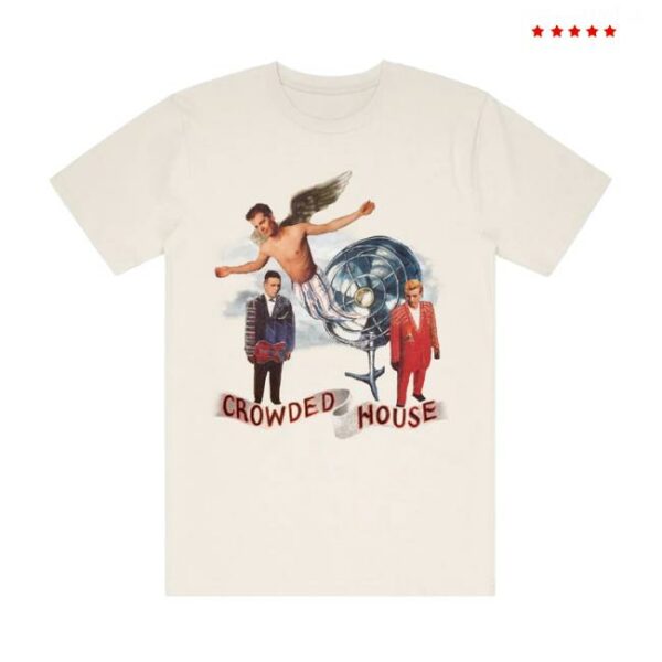 Official Merchandise Store Crowded House Fan Banner Natural T-Shirt