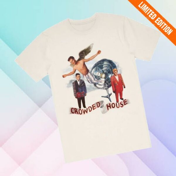 Official Merchandise Store Crowded House Fan Banner Natural T-Shirt
