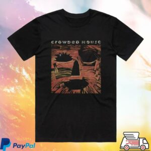 Official Merchandise Store Crowded House Woodface Black T-Shirt