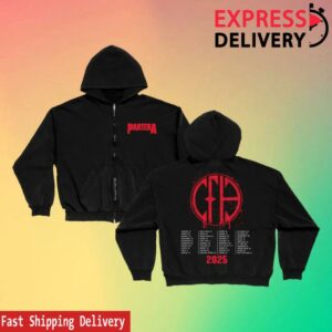 Pantera Official Store Merch Pantera 2025 Zip Up Hoodie