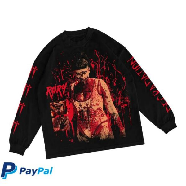 Rory Merch Store Bloodbath Oversized Longsleeve Black