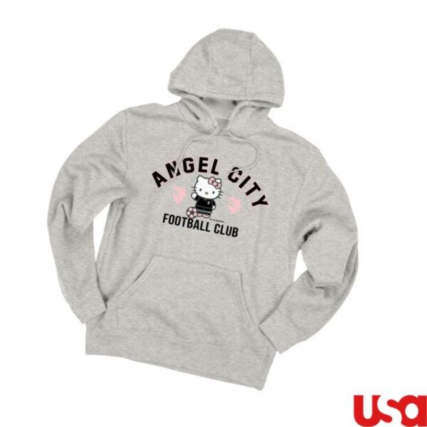 Angel City Merch Store Angel City Fc X Hello Kitty Grey Hoodie
