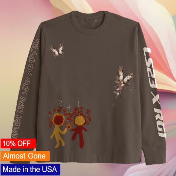Reading And Leeds Festival Store Merch Bespoke Brown Long Sleeve T-Shirt