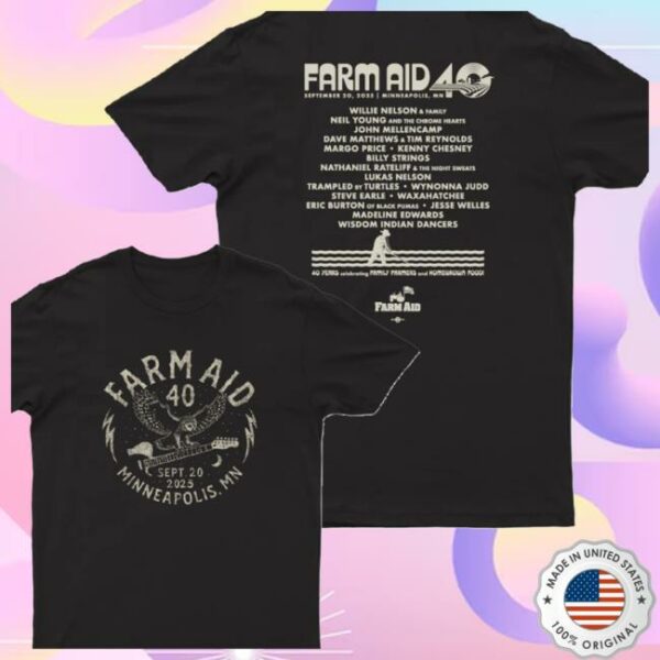 Farmaid Store Merch Farm Aid 40 Barn Owl Tee