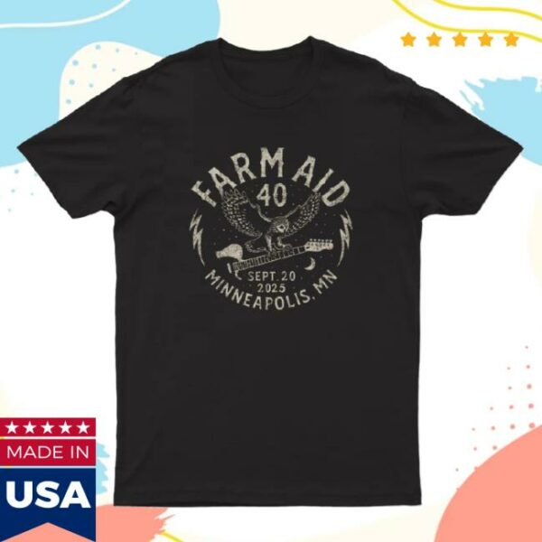 Farmaid Store Merch Farm Aid 40 Barn Owl Tee