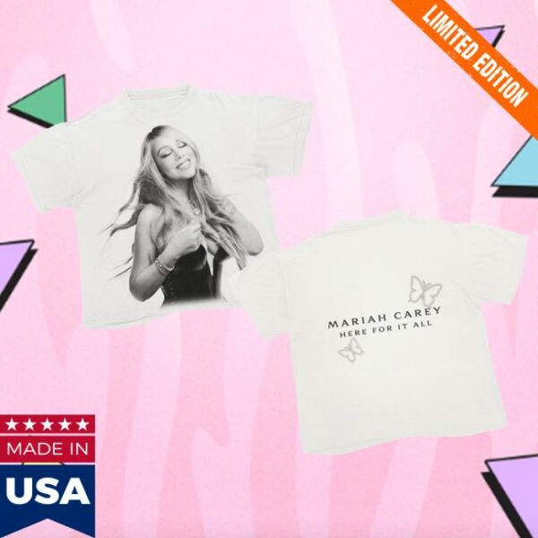 Mariah Carey Official Merch Store Here For It All White T-Shirt